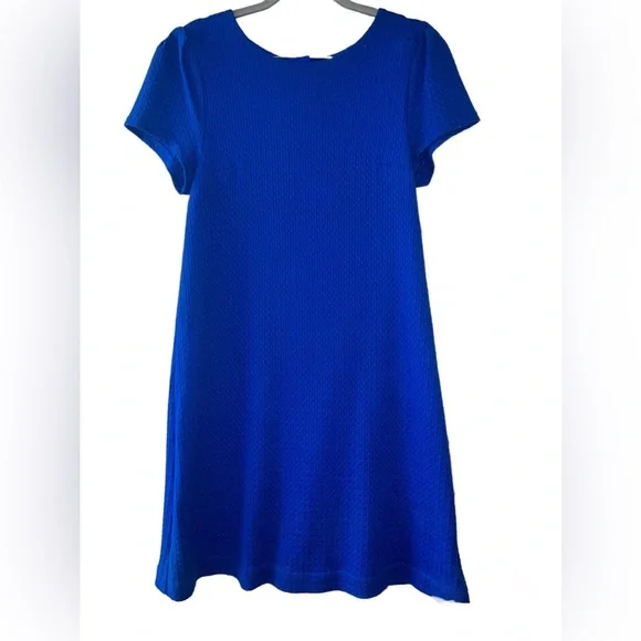 Anthropologie Maeve 60s Retro Textured Short Sleeve Shift Dress Size Small Blue - Picture 4 of 12